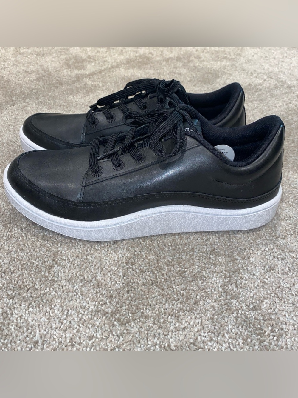 Allbirds Plant Pacer Natural Black Sneakers Women's 7 Plastic Free Plant Based